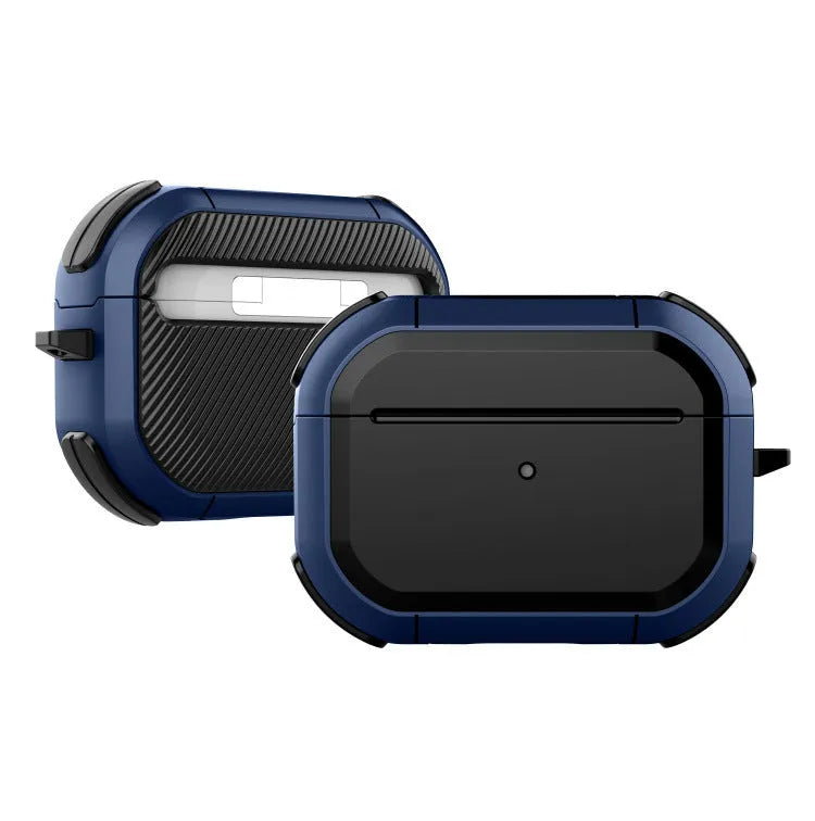 AirPods protective shell in multiple colours showing TPU and PC construction for AirPods 1, 2 and Pro models