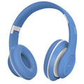 Blue and red wireless Bluetooth stereo headset with bilateral design for mobile use