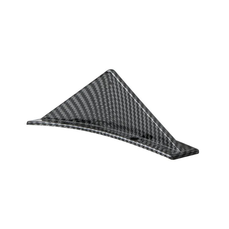 Four triangle car spoilers in bright black or carbon fibre finish, 150mm length