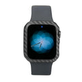 Carbon fibre and leather half-wrap case for Apple Watch Series 4 in 44mm size.