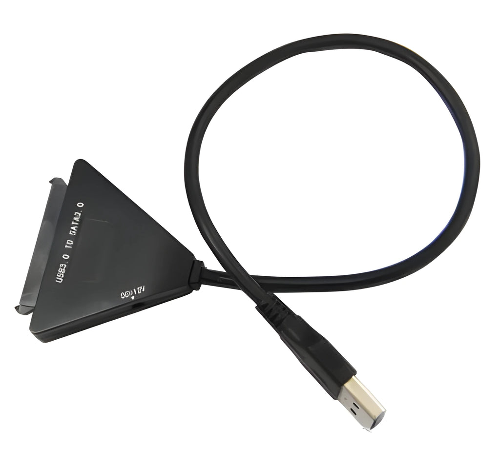 Black USB 3.0 to SATA 7+15 pin external hard drive adapter cable for 2.5 inch and 3.5 inch drives
