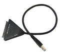 Black USB 3.0 to SATA 7+15 pin external hard drive adapter cable for 2.5 inch and 3.5 inch drives
