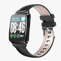 M8 multi-function smart bracelet in black on a wrist, showing the full-touch screen and zinc alloy body.