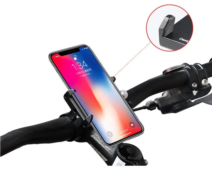 GUB Plus 6 aluminium alloy motorcycle phone holder mounted on handlebar