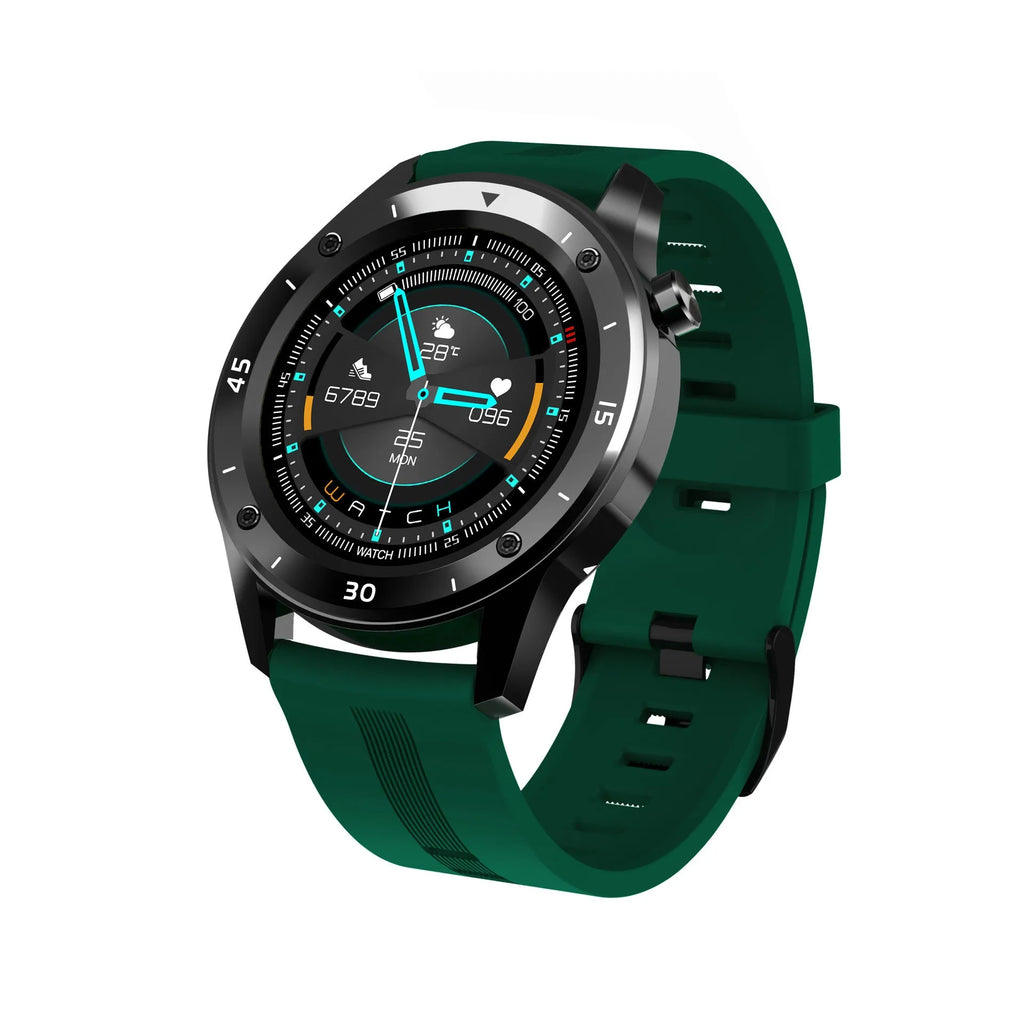 F22 smart watch with 1.54 inch screen on TPU wrist strap, compatible with Apple iPhone and Android phones
