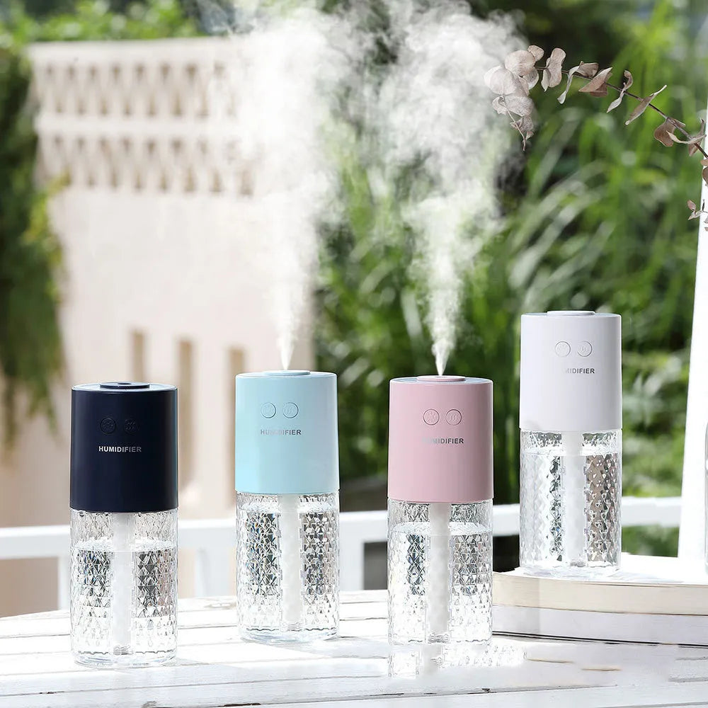 Love Feiyang Magic Crystal USB humidifier in ivory white, coral blue, deep sea blue, or Xiangfei powder