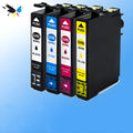 Set of 4 compatible ink cartridges black cyan magenta yellow for Epson Expression Home printers
