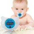 Baby digital pacifier thermometer with LCD display in blue and pink colour options