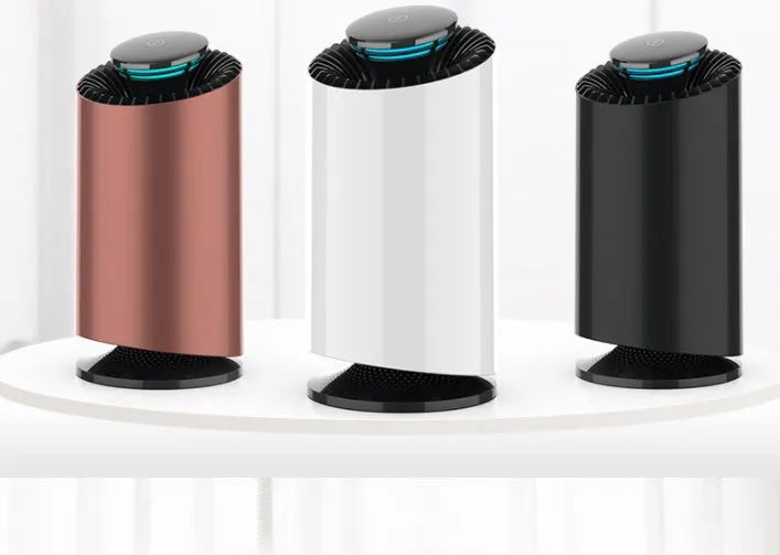 Photocatalyst mosquito killing lamp in black, dark gold, or white with dual UV wavelengths for indoor insect control
