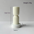 White spherical soy mixed wax handmade aromatherapy candle on table