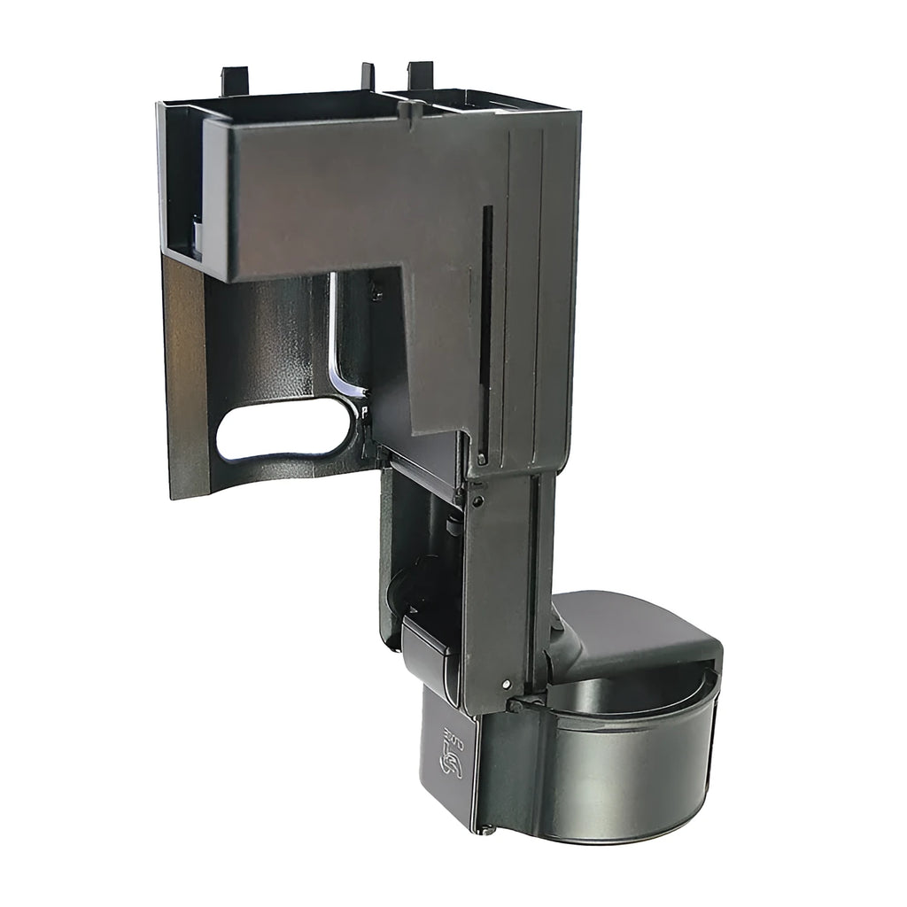 Black Mercedes-Benz genuine cup holder bracket replacement part number 2116800014.