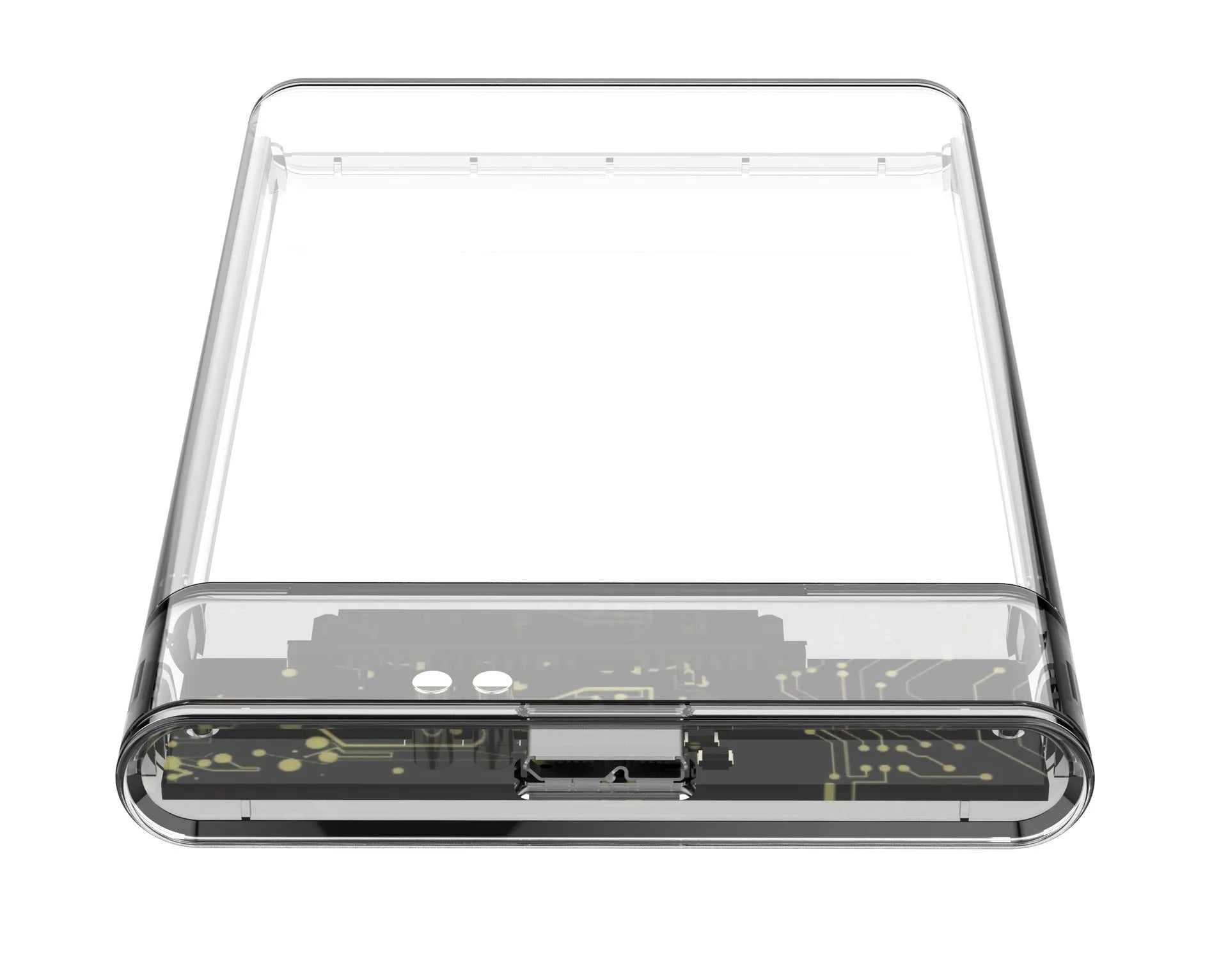 Transparent hard disk box PC material external enclosure for 2.5-inch SATA HDD, size 131x80x13mm, USB3.0 interface