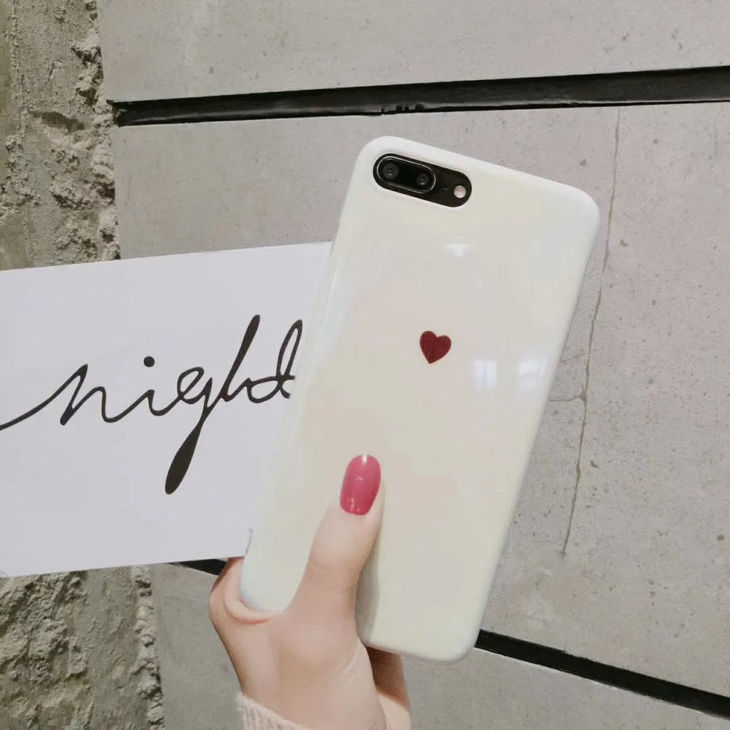 Transparent iPhone case with blue light style pattern showing through clear back cover
