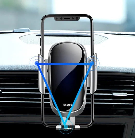 Universal smart car bracket for dashboard mounting in black, blue or silvery colours