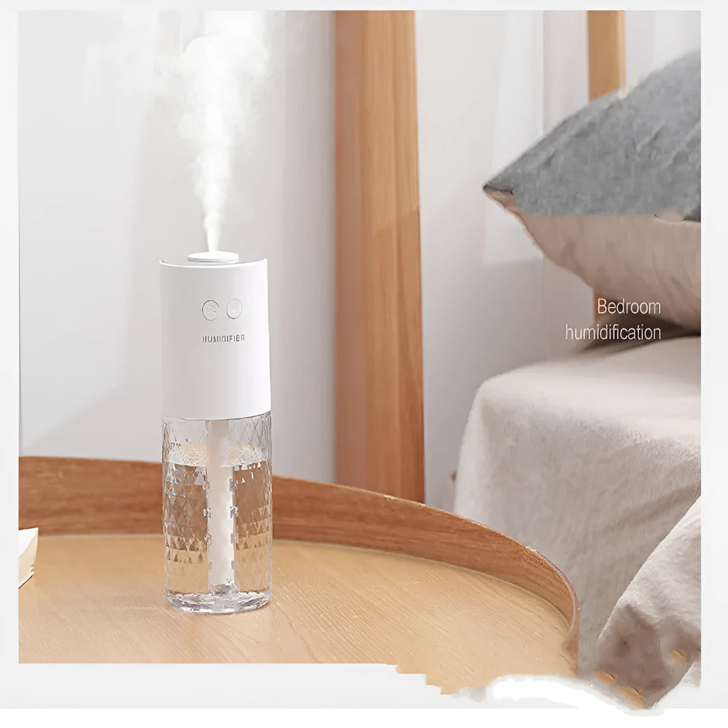 Love Feiyang Magic Crystal USB humidifier in ivory white, coral blue, deep sea blue, or Xiangfei powder