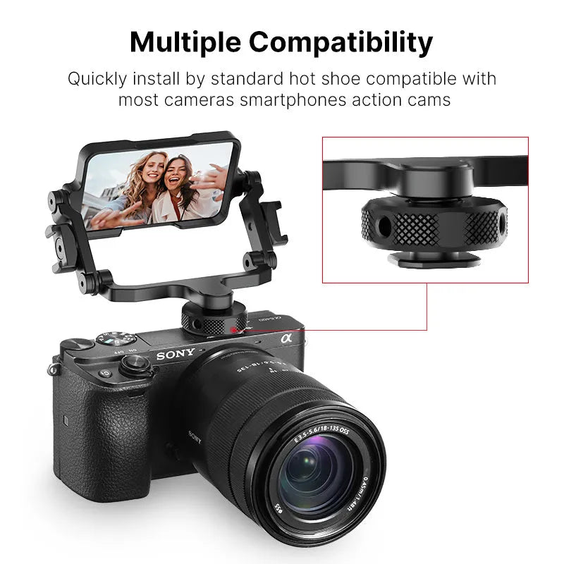 Ulanzi PT-14 universal flip mirror black aluminium alloy 12.2cm by 76cm for camera phone sports camera