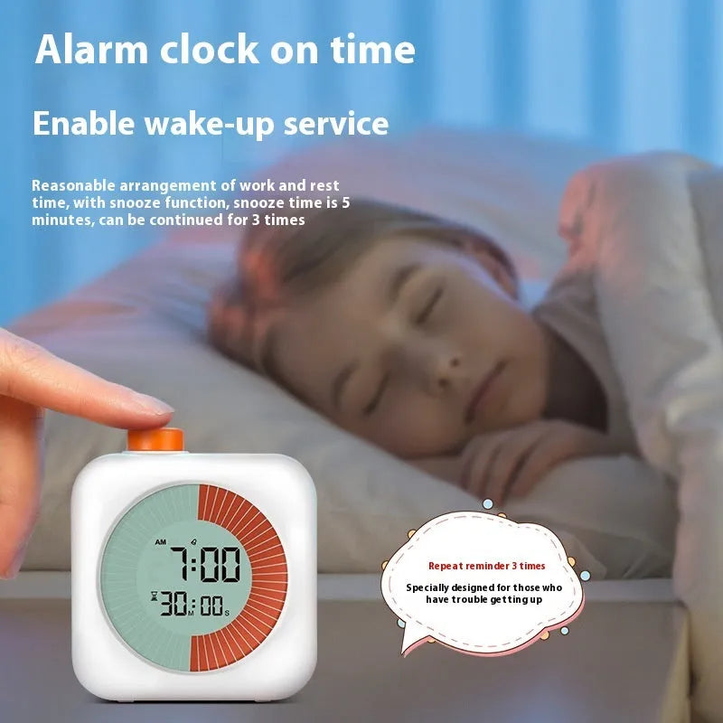 60-minute visual timer for students, plastic shell, available in white or pink