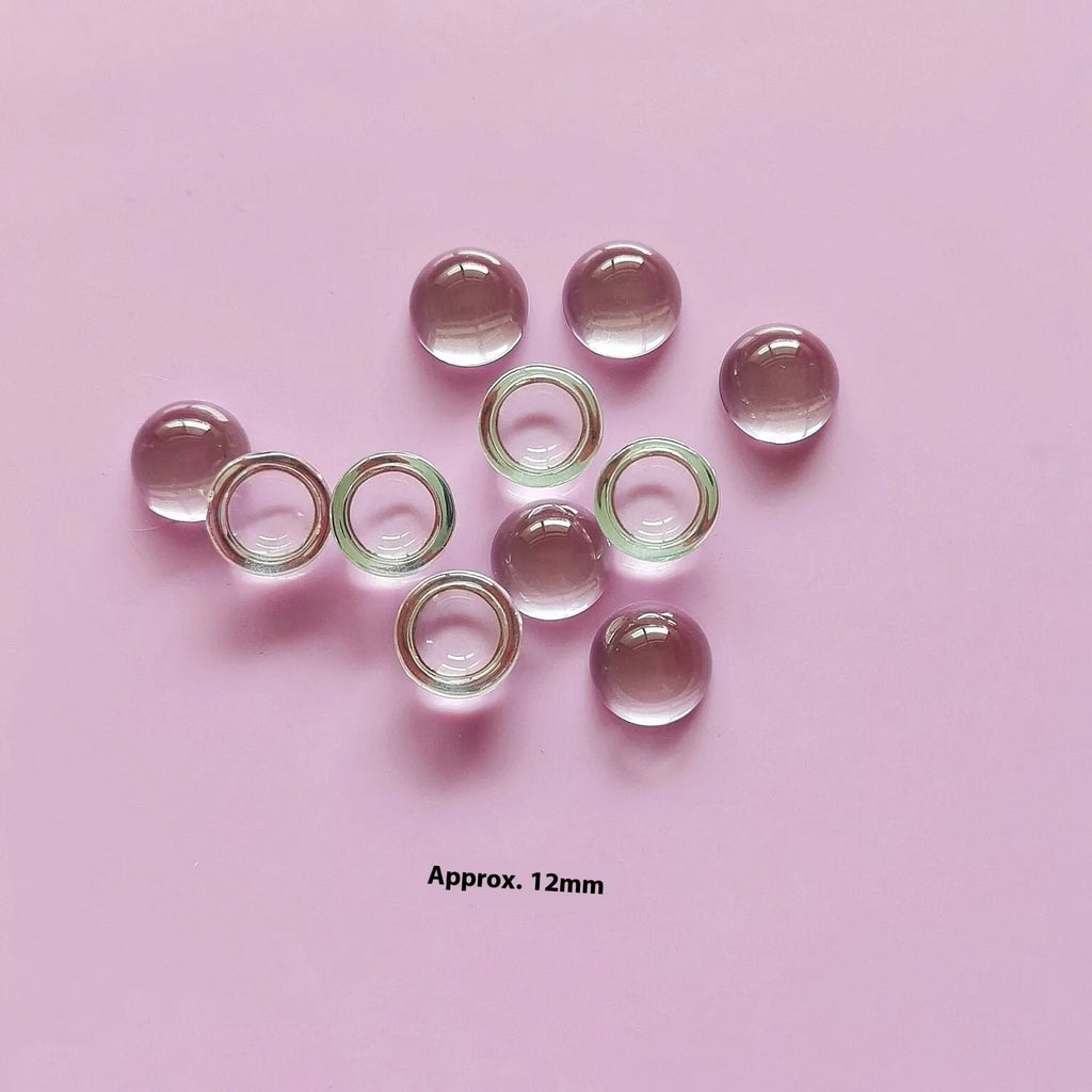 Crystal glass ball keyboard stickers in 12x6mm and 16x8mm round PVC sizes with self-adhesive backing