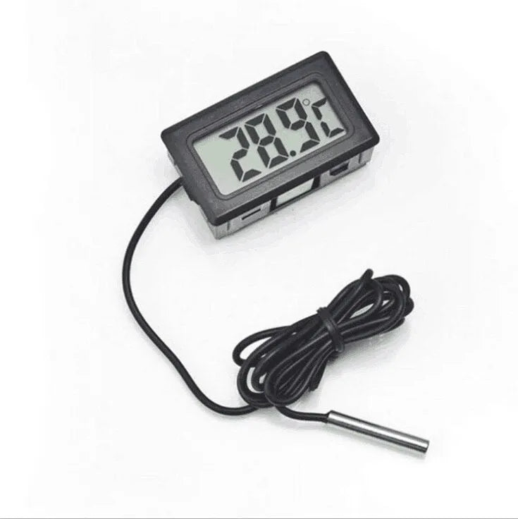 Digital thermometer for aquarium fish tank measuring water temperature with clear display