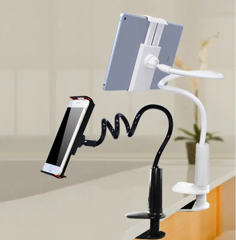 Universal tablet mount holder lazy bracket in black or white with 70cm or 100cm stretch arm