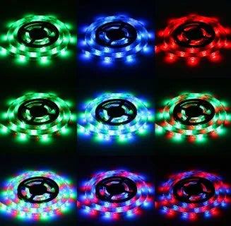 5m flexible LED strip light with SMD 5630 or 3528 LEDs, white PCB, 8mm wide, waterproof, white warm white RGB options