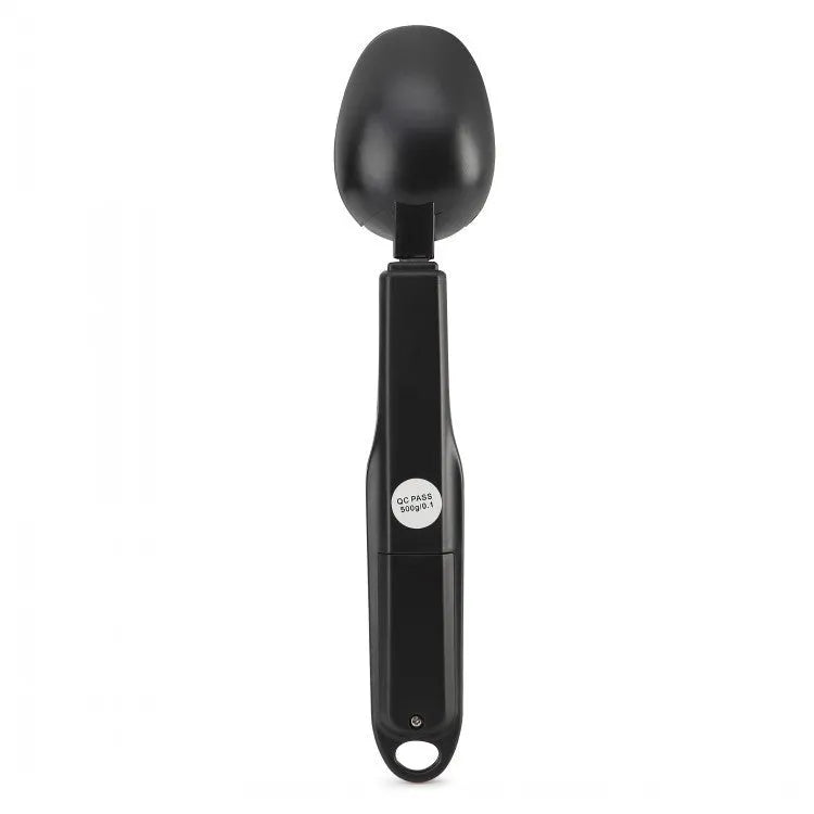 Smart digital measuring spoon kitchen scale with LCD display showing weight measurement