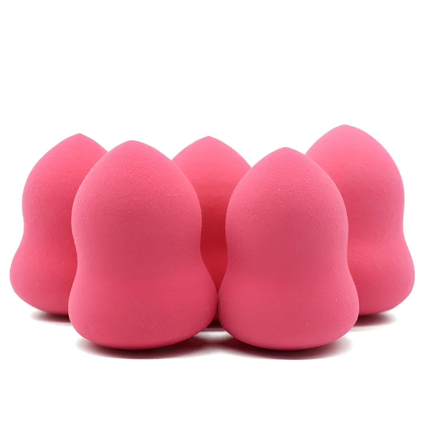 Pink hydrophilic non-latex makeup foundation sponge for wet and dry application methods