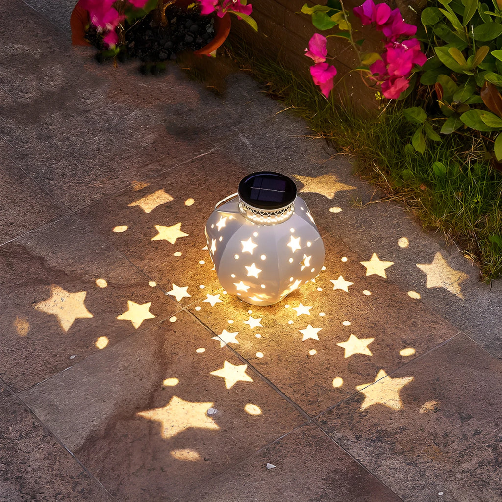 Solar powered courtyard night light in aluminium with IP65 rating, European style, available in multiple colours