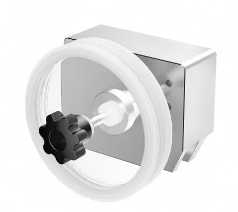 Single-slot benchtop ultrasonic cleaning machine with digital controls and a cleaning bracket inside.
