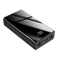 40000mAh power bank with LCD display in red or black colour, dimensions 156x82x41mm