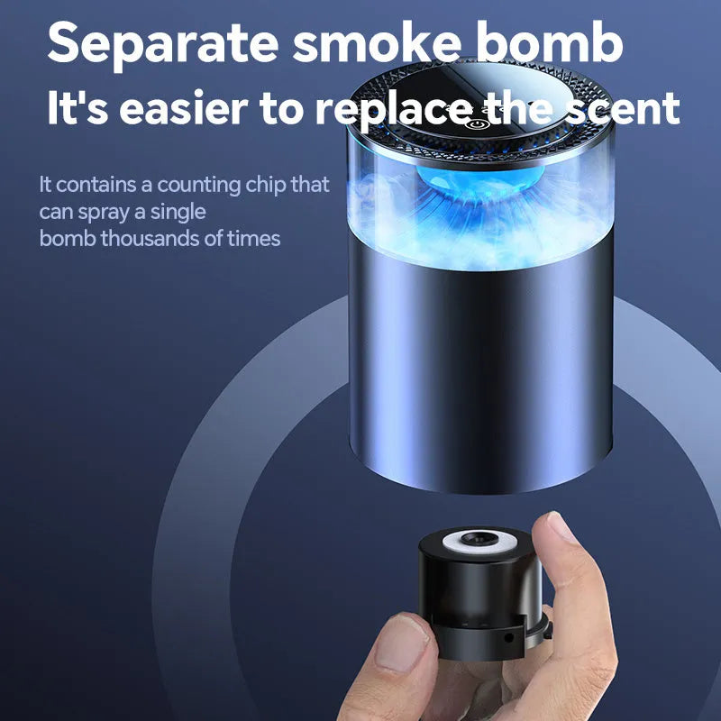 Car aromatherapy diffuser cloud mist air freshener with rechargeable battery and intelligent mode for RVs trucks sedans