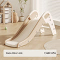 Small plastic baby slide for toddlers under three, shown in blue, yellow, brown, and gray colour options.