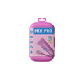 Portable travel toothbrush toothpaste set in blue and pink, compact oral care kit for adults