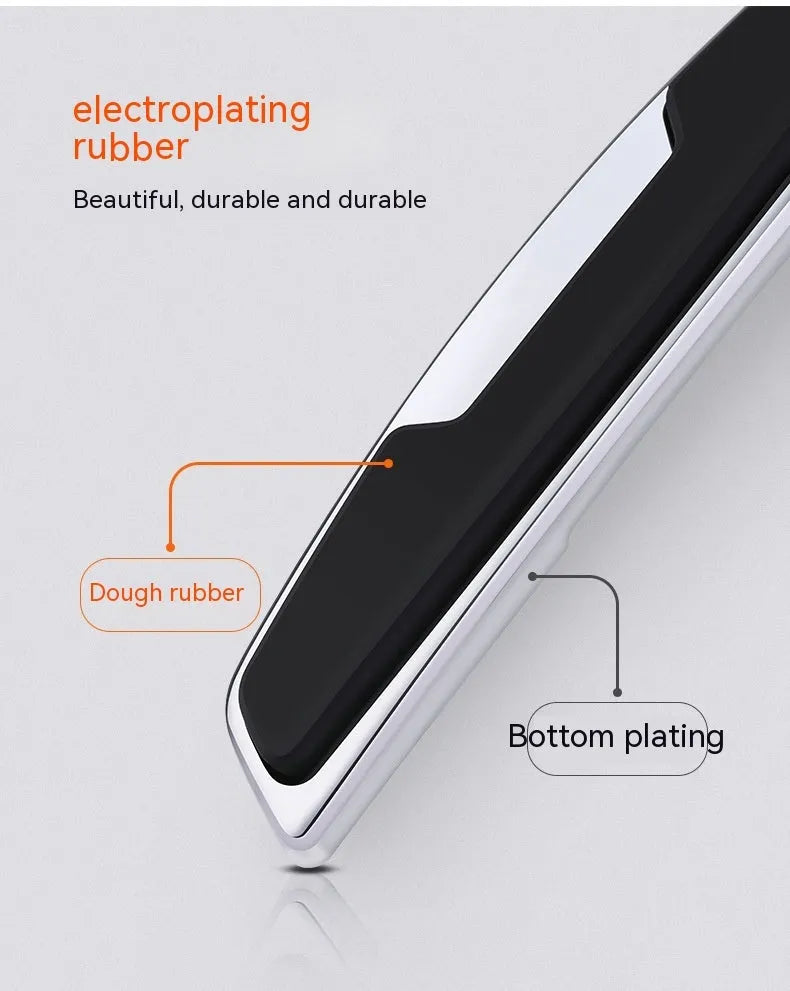 Four black plastic silicone car door protector strips measuring 9.5cm by 2cm