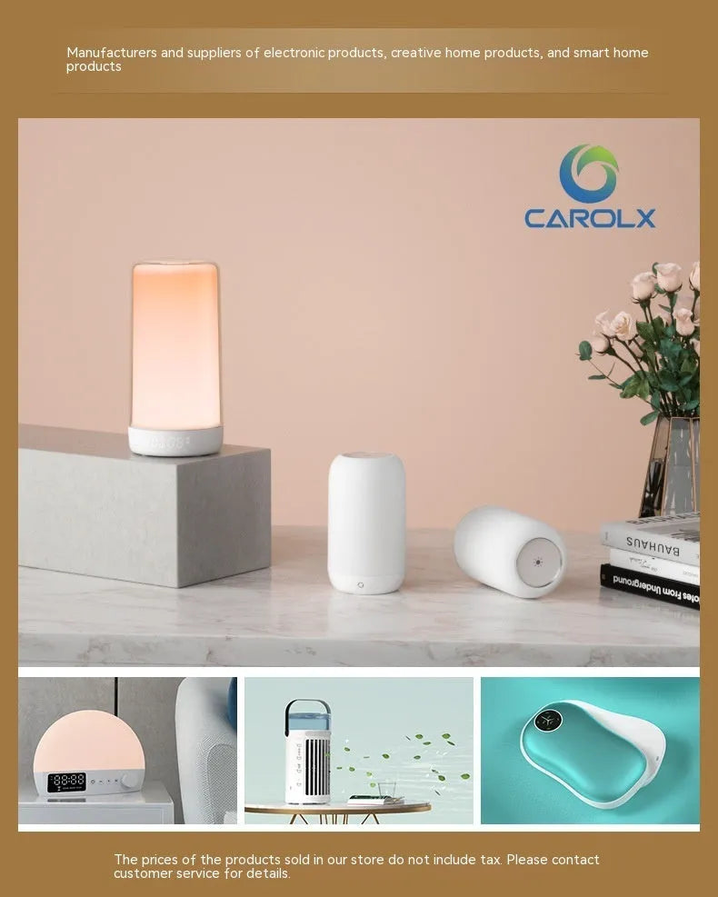 Small white air conditioner with PTC heater, touch controls, and shaking head for 30m² rooms