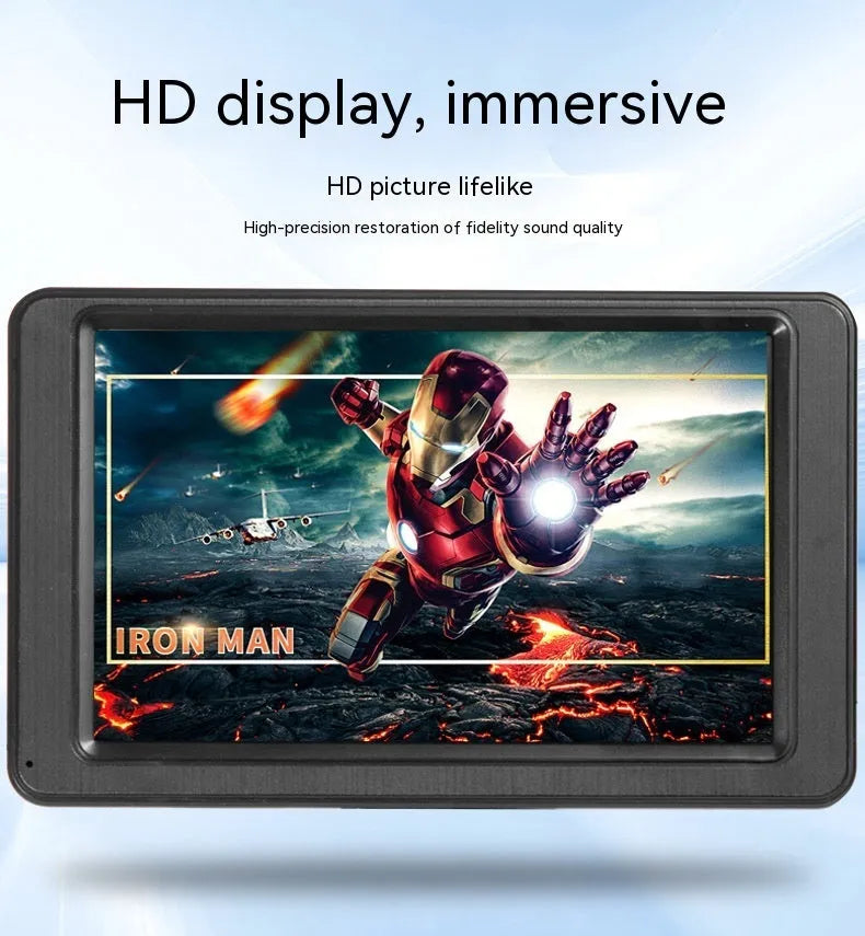 7-inch vehicle-mounted MP5 player with LCD screen and mounting bracket