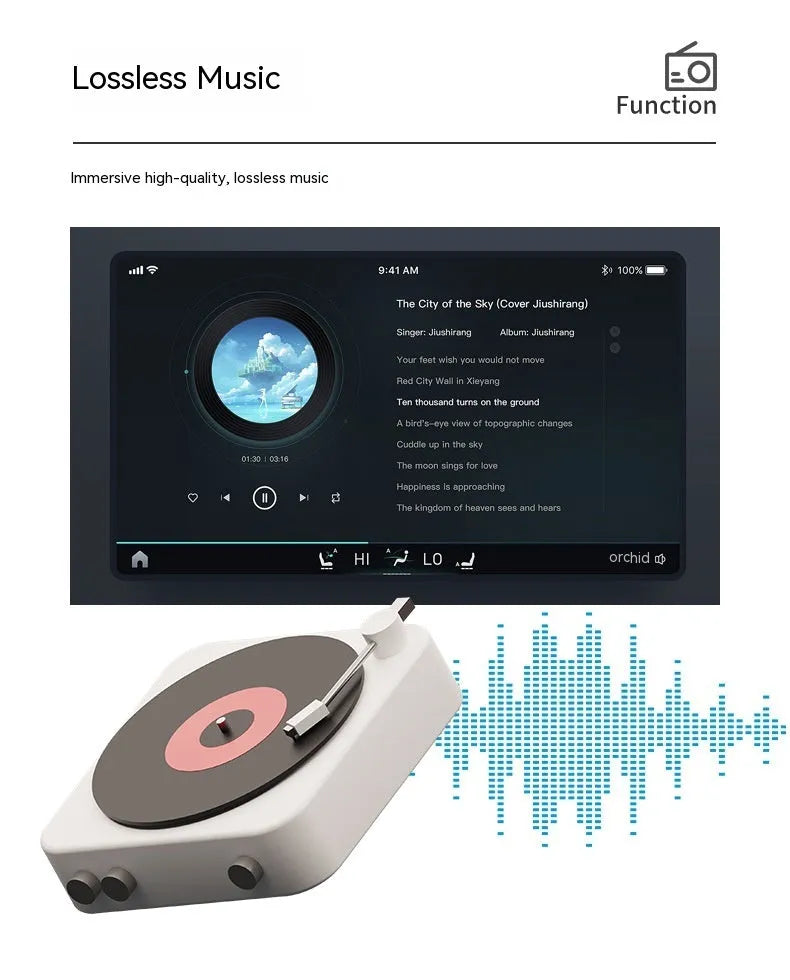 7-inch vehicle-mounted MP5 player with LCD screen and mounting bracket