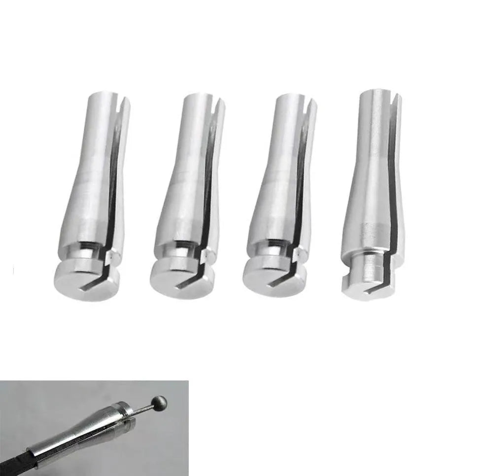 Four silver aluminium auto parts for Ford truck cab latch repair kit