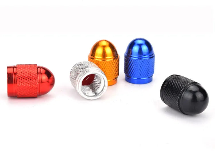 Aluminium alloy mountain bike tyre valve cap in choice of colours