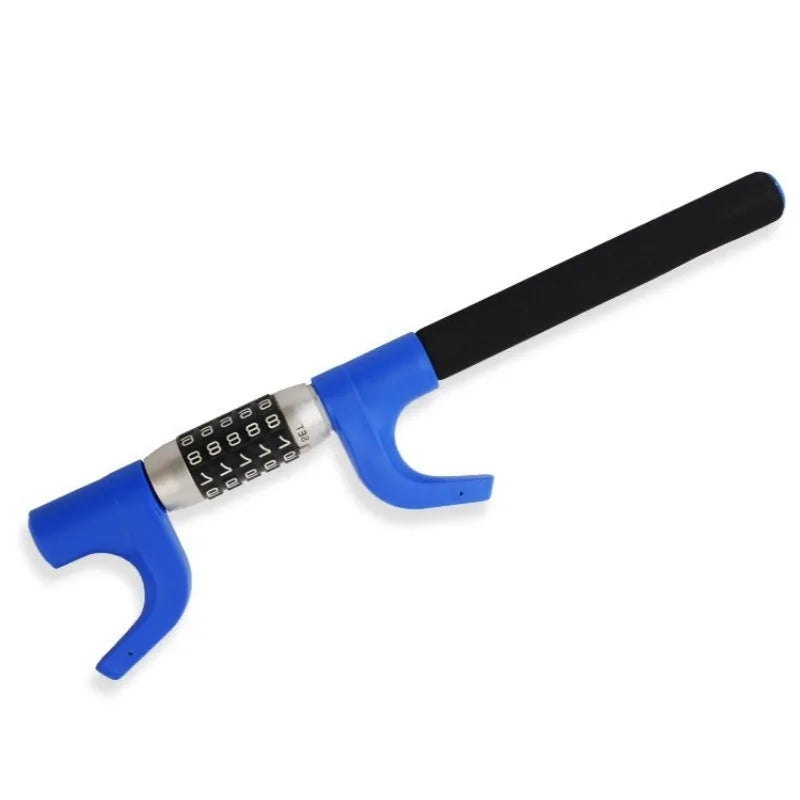 Alloy steel car steering wheel anti-theft U-lock in black, blue, or red colours weighing 2kg