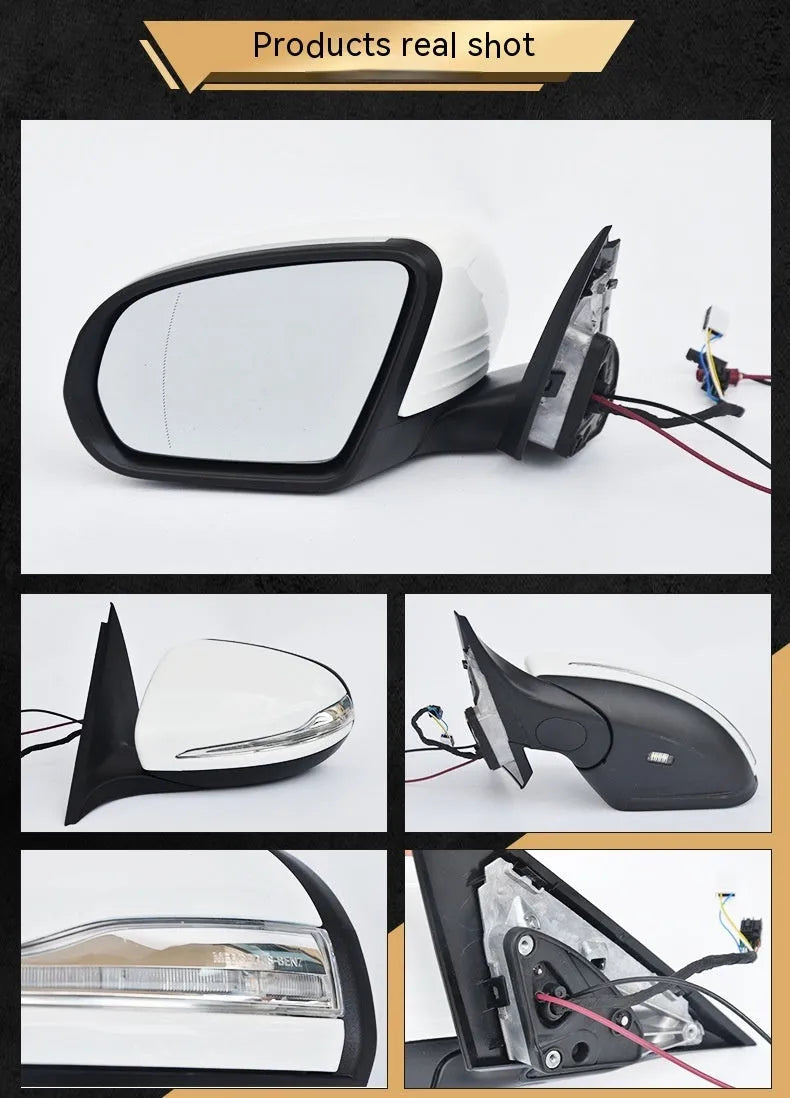 Mercedes-Benz W205 C-Class rearview mirror assembly in ABS plastic construction
