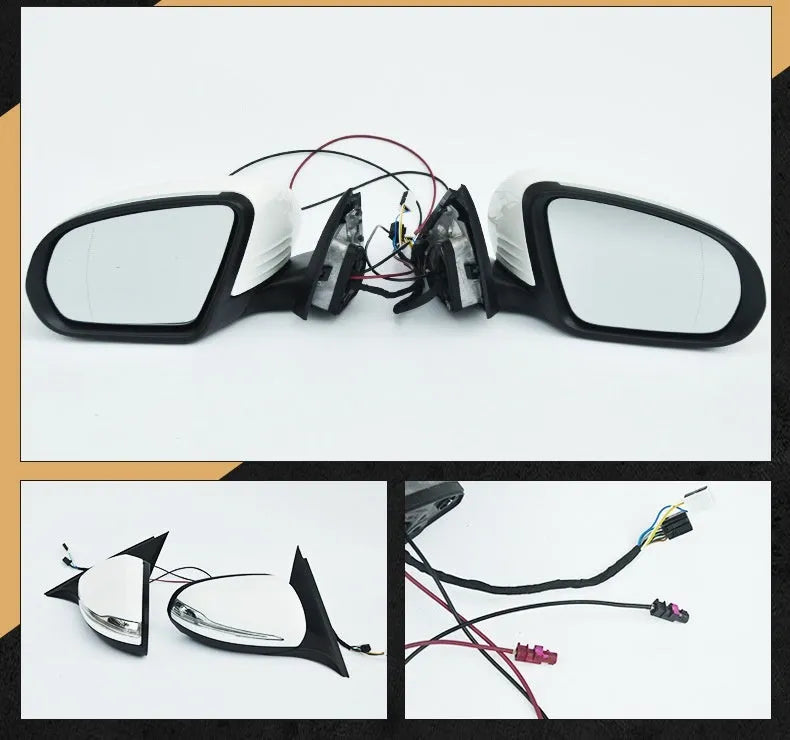 Mercedes-Benz W205 C-Class rearview mirror assembly in ABS plastic construction