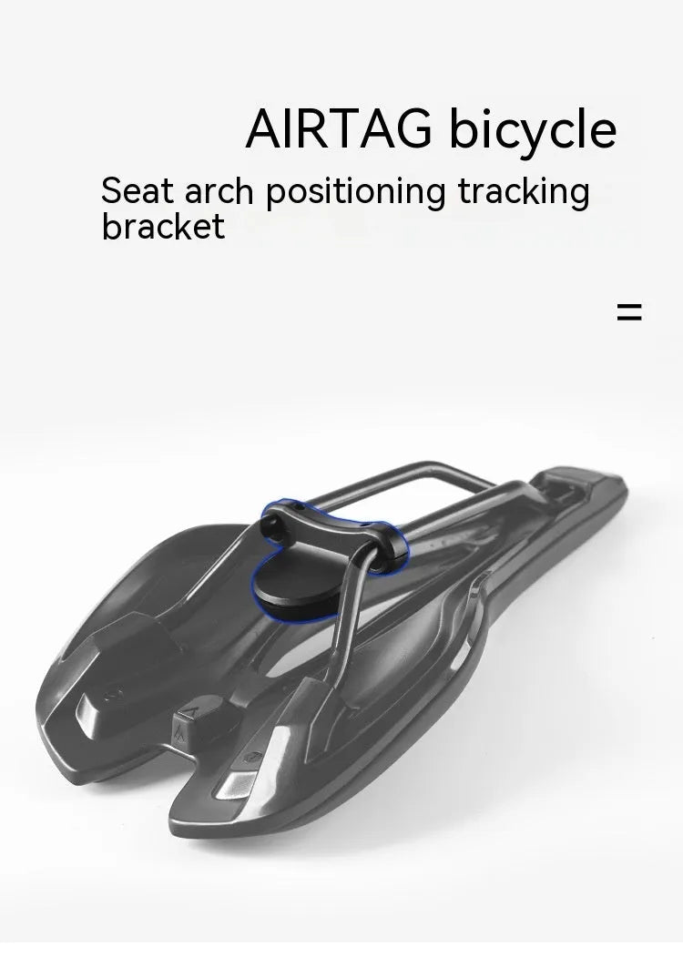 Black ABS plastic bicycle GPS tracker mounting bracket with anti-theft bolts for seat post installation