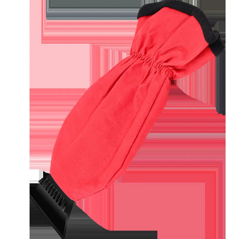 Car multifunction ice sweeping snow plough shovel in red colour for winter vehicle snow removal
