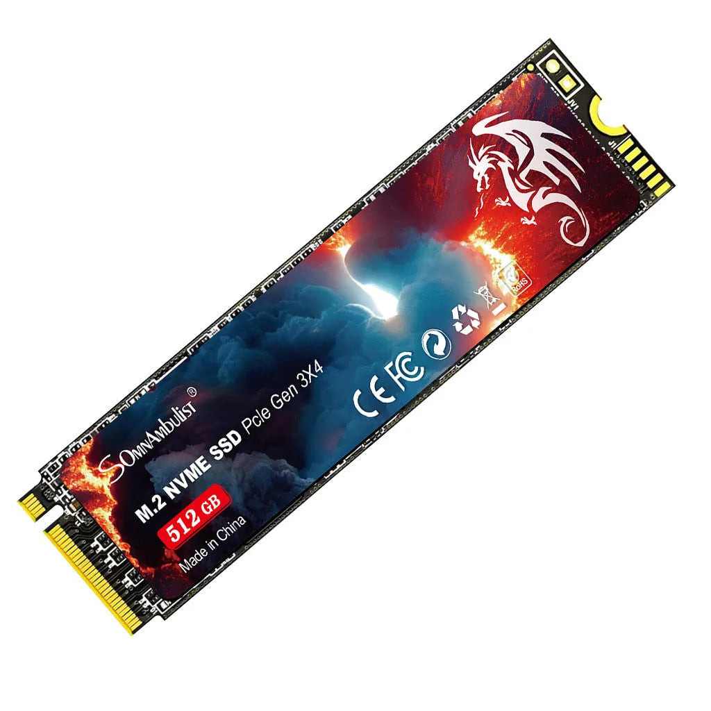 M.2 2280 form factor NVMe solid state drive for desktop computer installation.