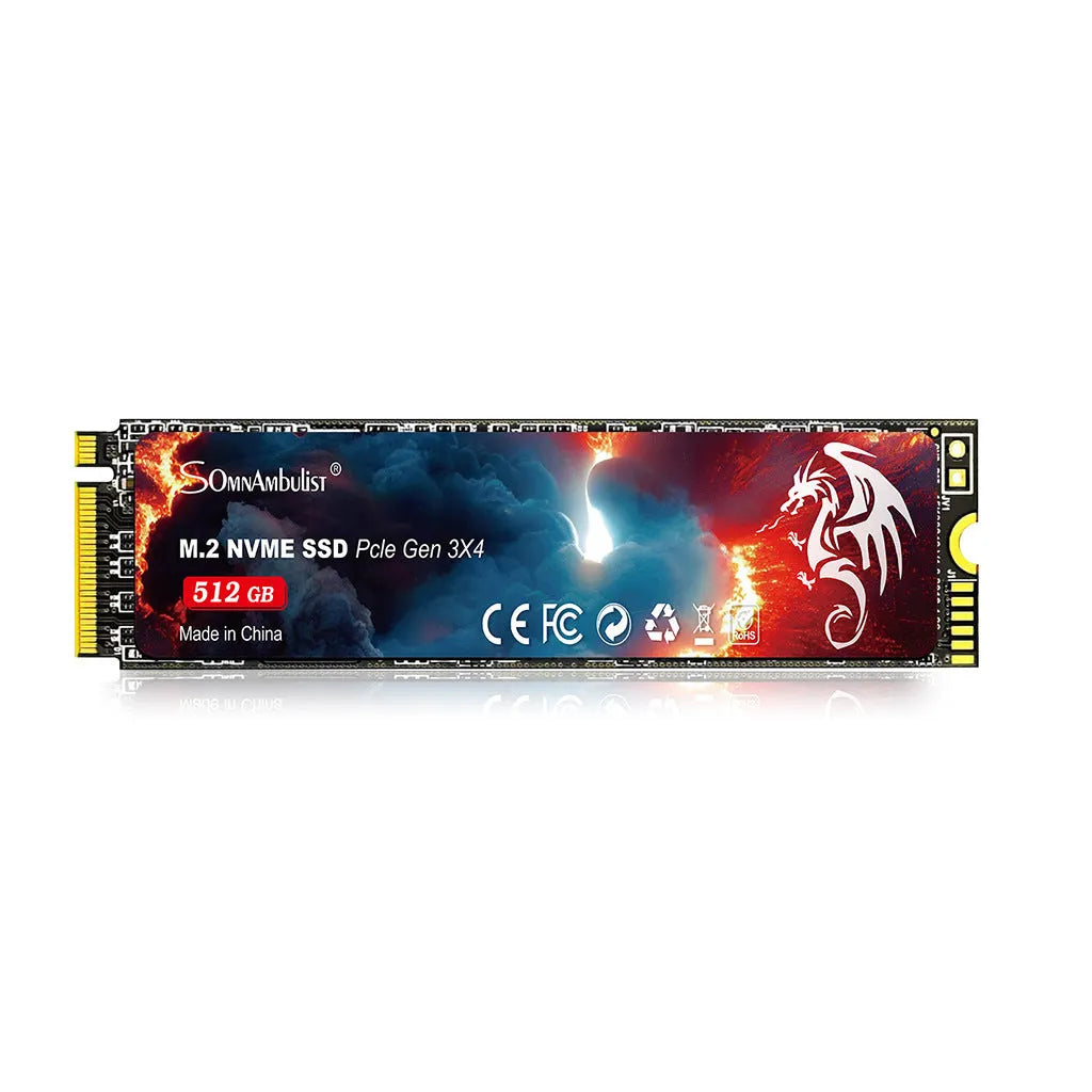 M.2 2280 form factor NVMe solid state drive for desktop computer installation.
