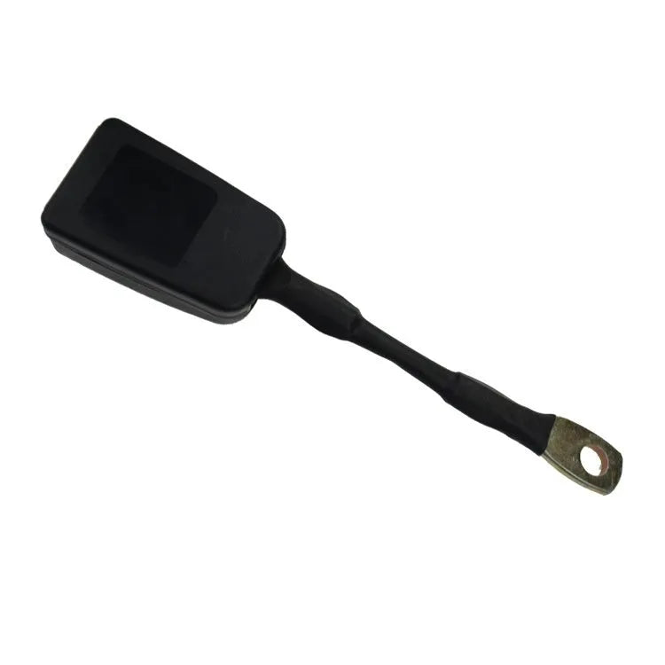Black steel wire car seat belt safety buckle measuring 20cm length for 21cm vehicle sockets