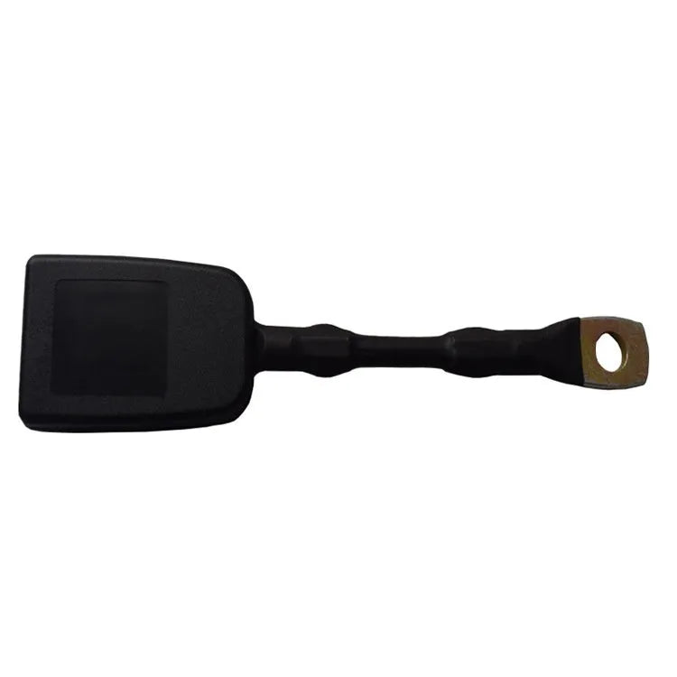 Black steel wire car seat belt safety buckle measuring 20cm length for 21cm vehicle sockets