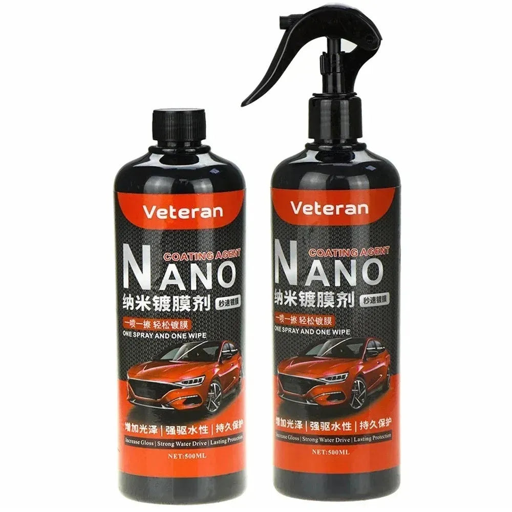 Automotive coating agent spray bottles in 250ml and 500ml sizes for car paint protection