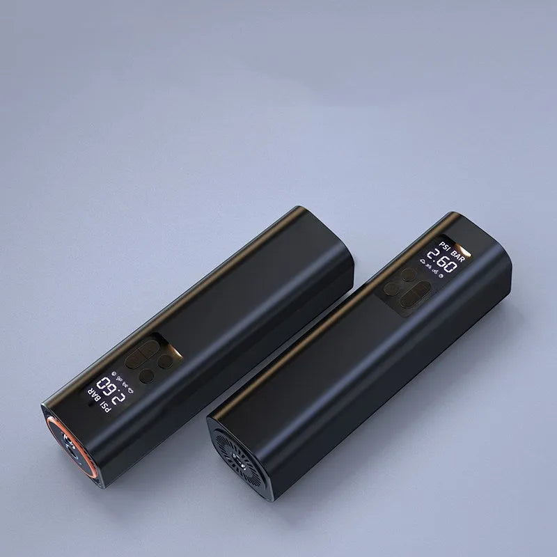 Black super mini car digital display inflator with 12V power and ABS construction